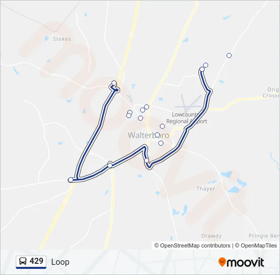 429 Bus Line Map