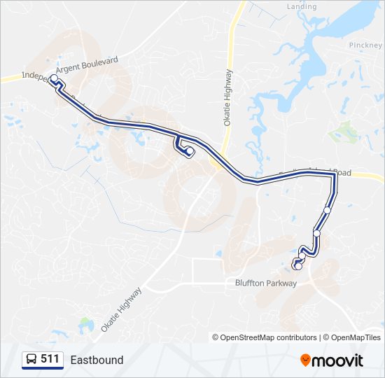511 Bus Line Map