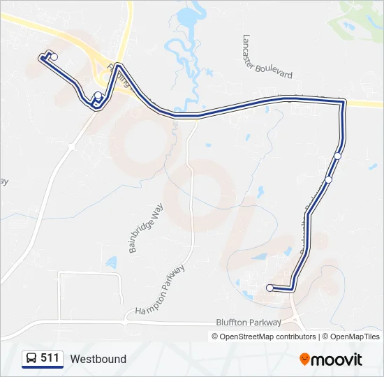511 Bus Line Map