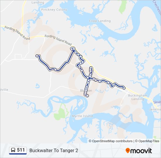 511 Bus Line Map