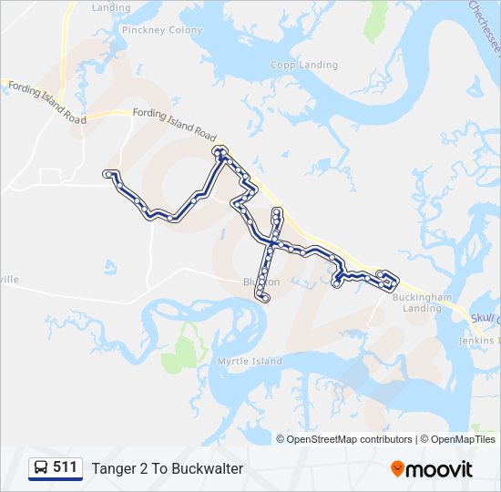 511 Bus Line Map