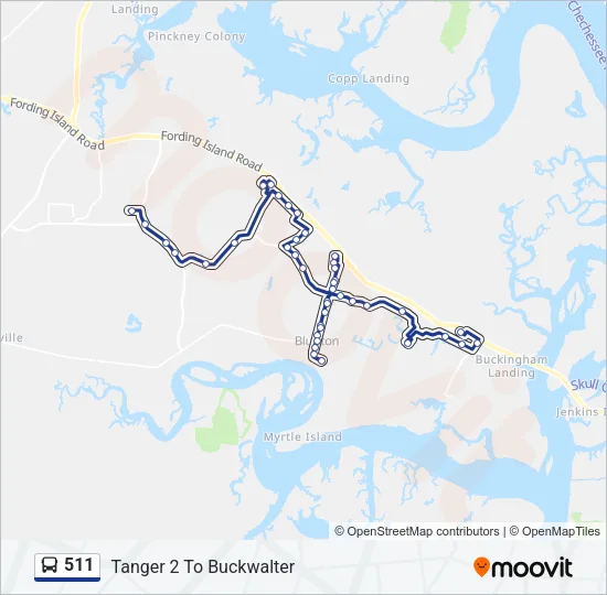 511 Bus Line Map