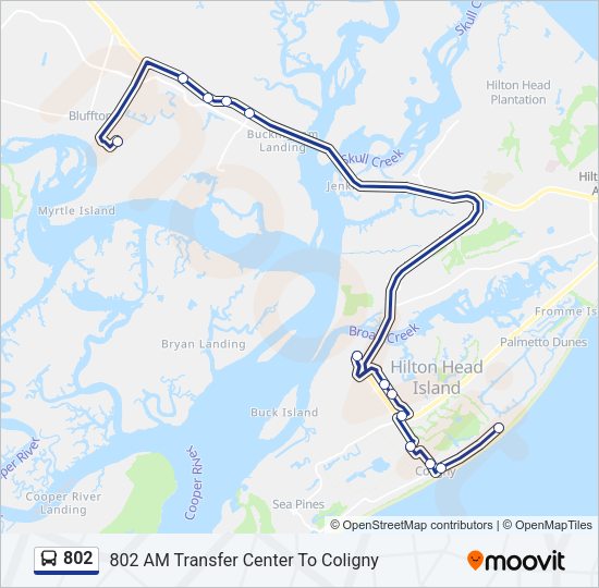 802 Bus Line Map