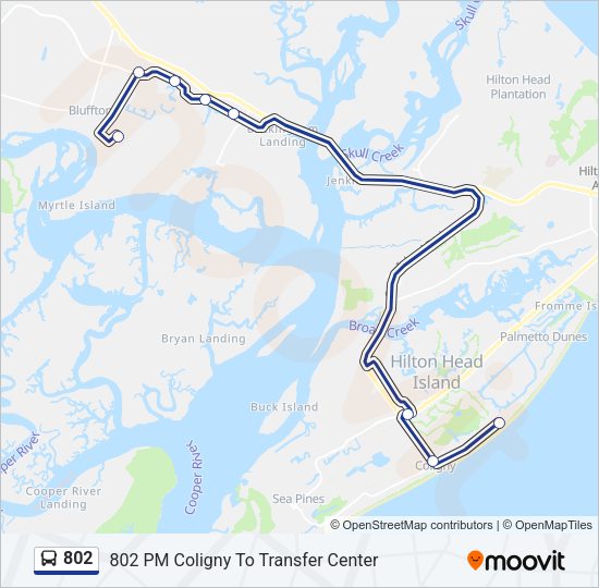 802 Bus Line Map