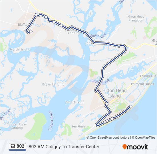 802 Bus Line Map
