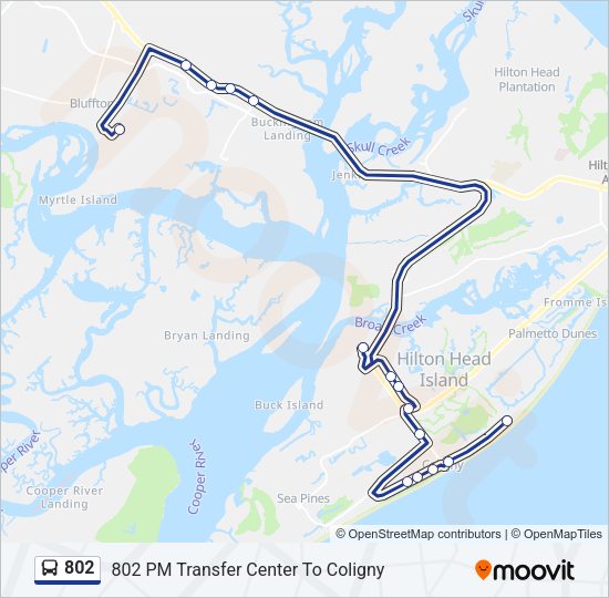 802 Bus Line Map