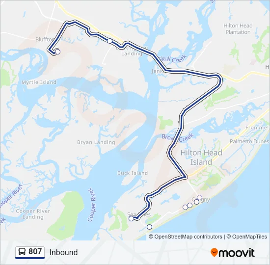 807 Bus Line Map