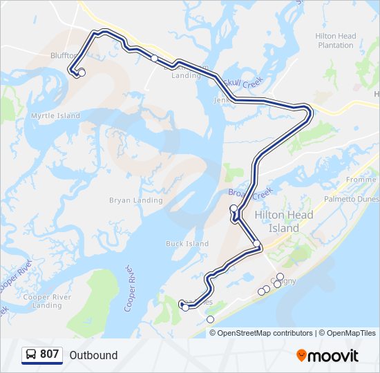 807 Bus Line Map