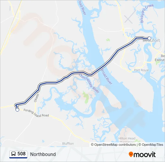 508 Bus Line Map