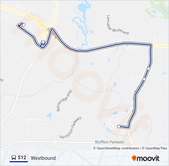 512 Bus Line Map