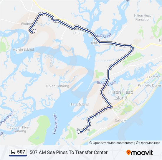 507 Bus Line Map