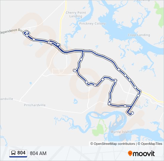 804 Bus Line Map