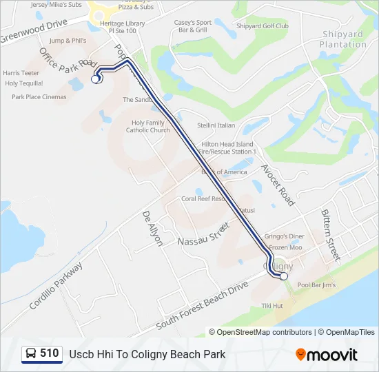 510 Bus Line Map