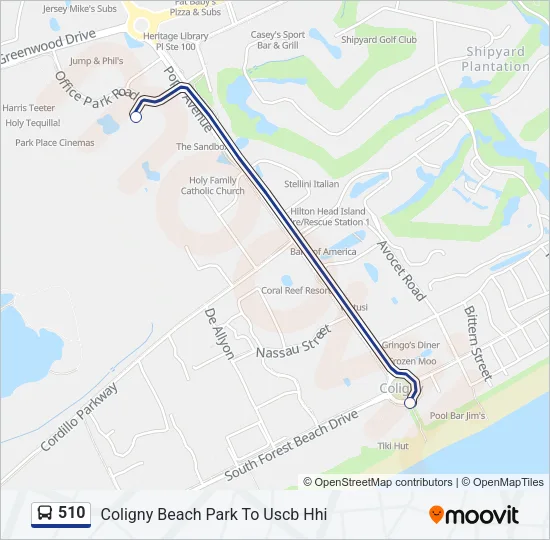 510 Bus Line Map
