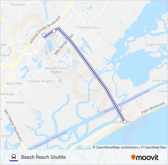 BEACH REACH SHUTTLE Bus Line Map