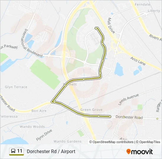 11 Bus Line Map