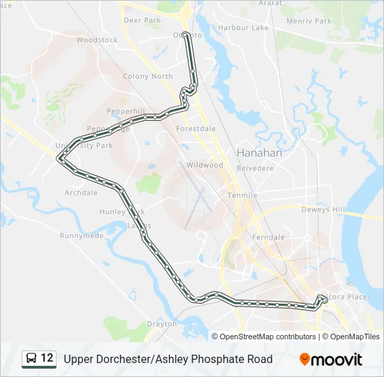 12 Bus Line Map