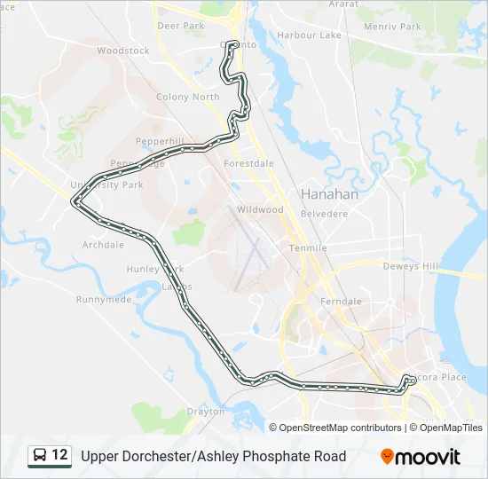 12 Bus Line Map