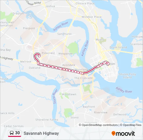 30 Bus Line Map