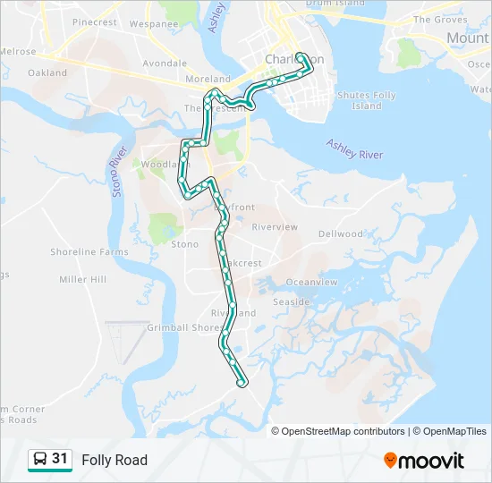 31 Bus Line Map