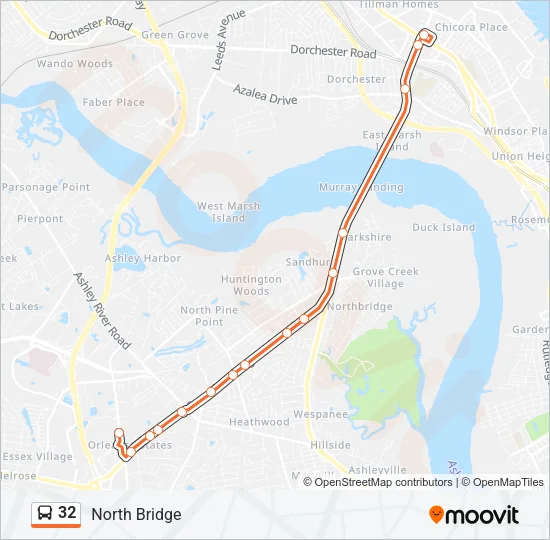 32 Bus Line Map