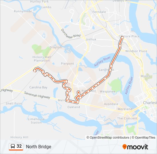 32 bus Line Map