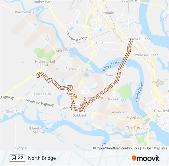 32 Bus Line Map