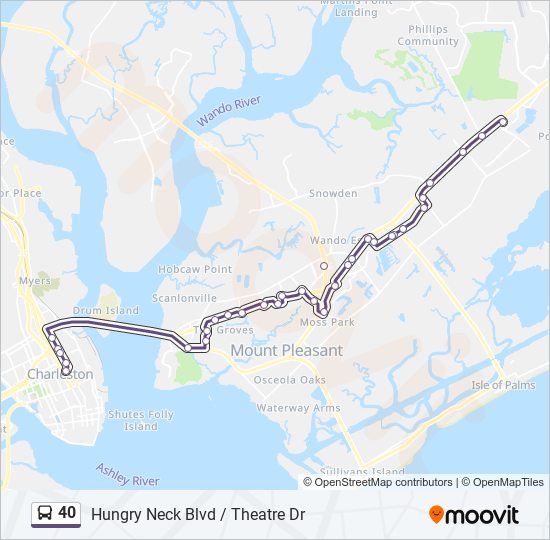 Mapa de 40 de autobús