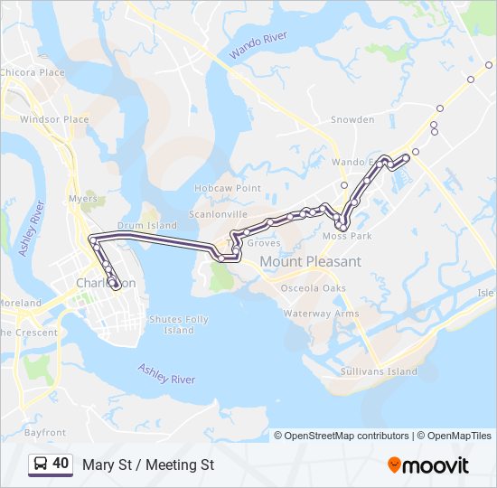 40 Bus Line Map