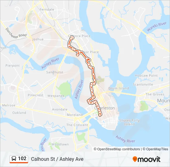 102 Bus Line Map