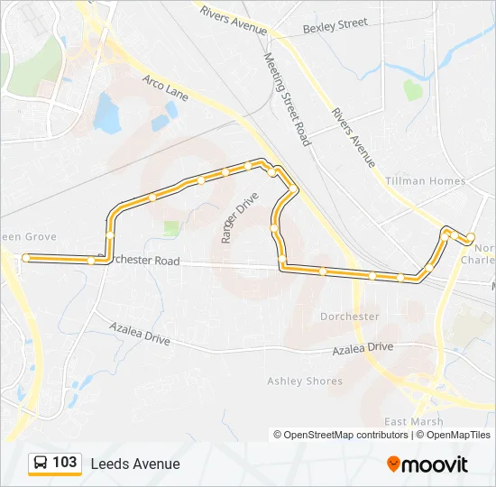 103 Bus Line Map