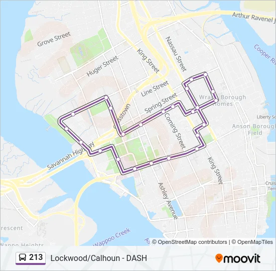 213 Bus Line Map