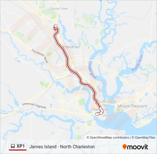 XP1 Bus Line Map