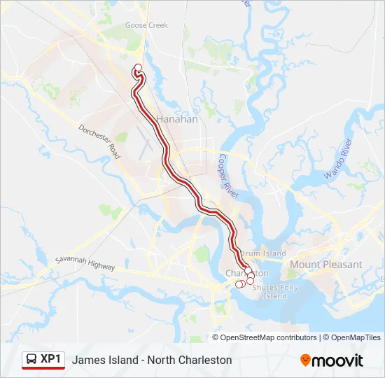 XP1 Bus Line Map