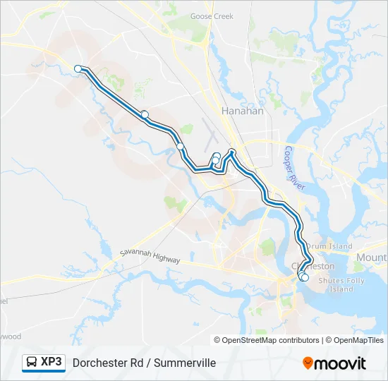XP3 Bus Line Map