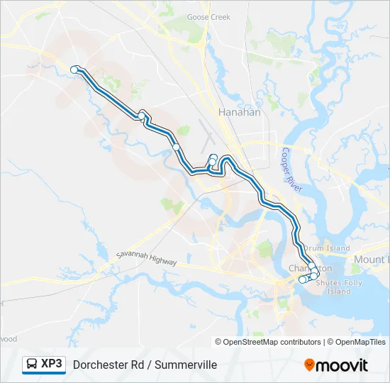 XP3 Bus Line Map