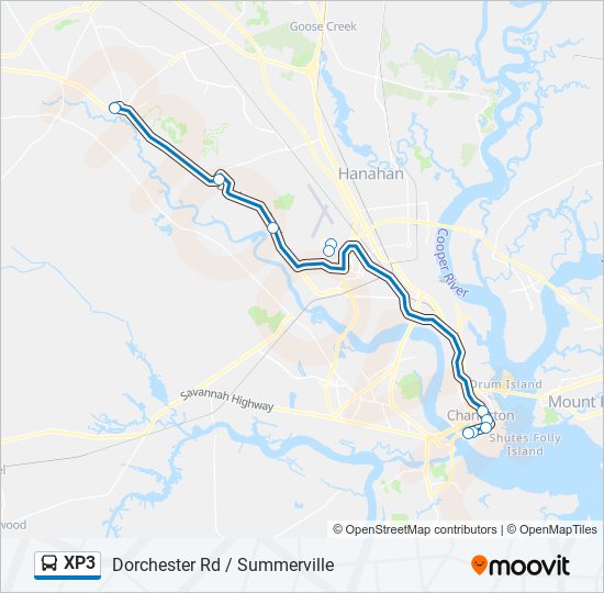 XP3 bus Line Map