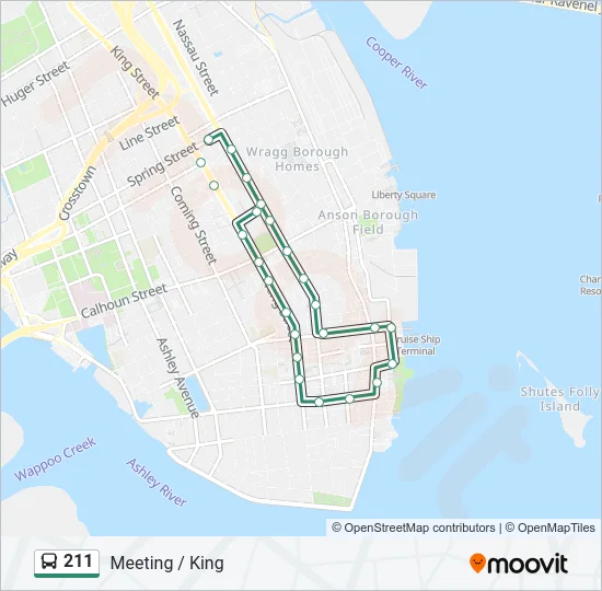 211 Bus Line Map