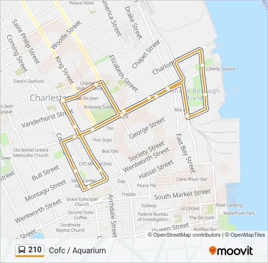 210 Bus Line Map