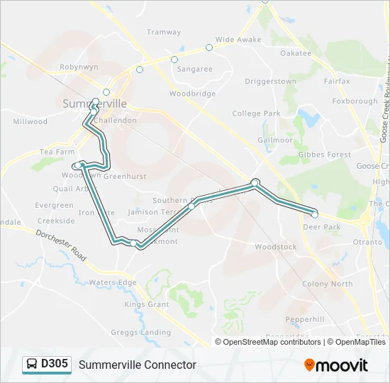 D305 Bus Line Map