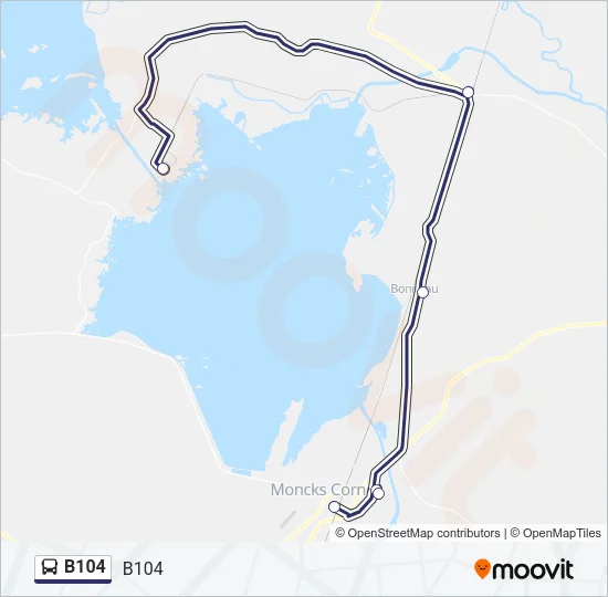 B104 Bus Line Map