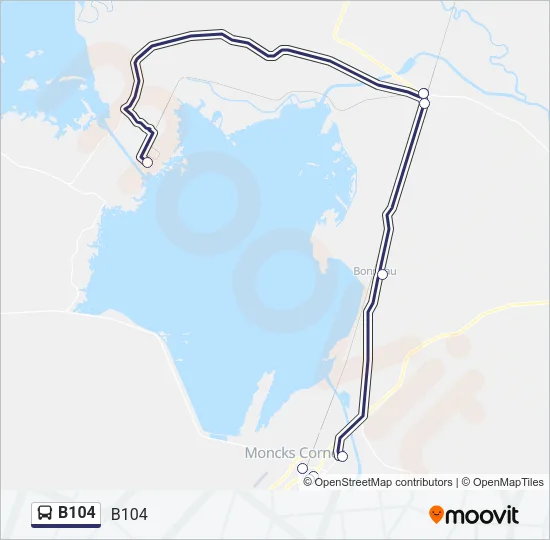 B104 Bus Line Map