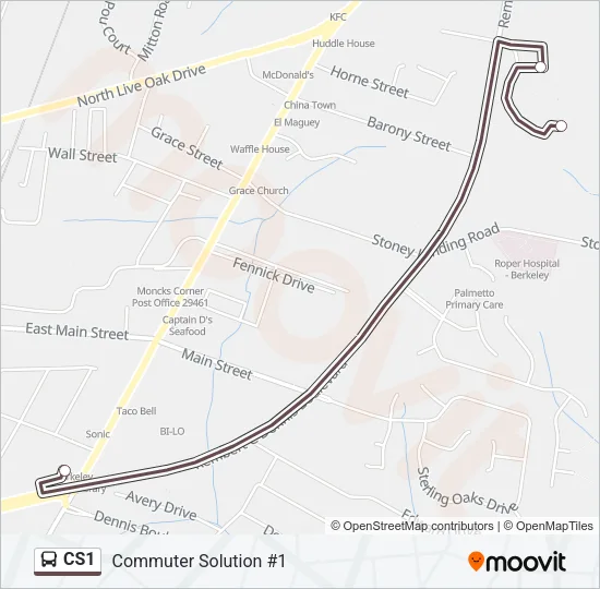 CS1 Bus Line Map