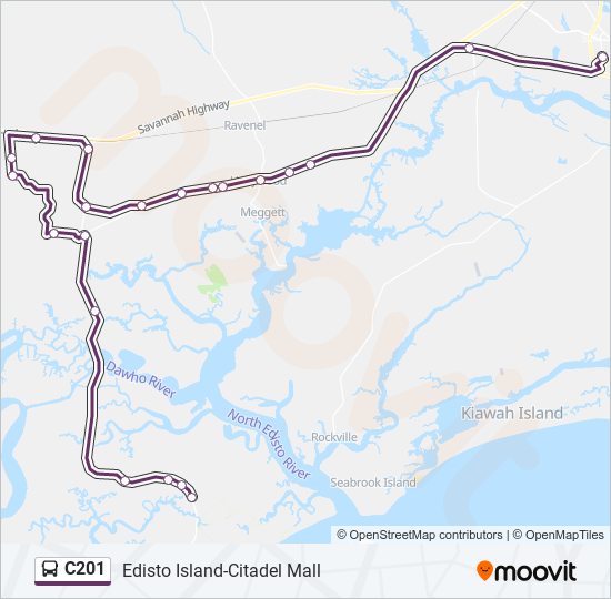 C201 bus Line Map