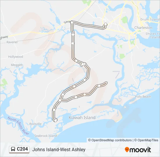 C204 Bus Line Map
