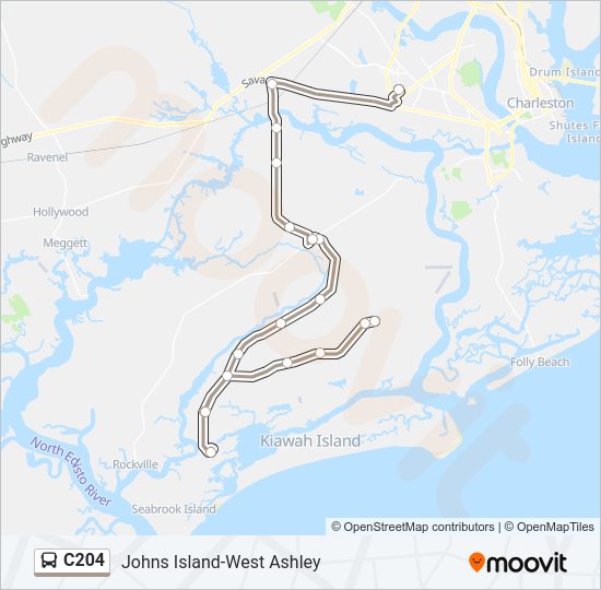 C204 Bus Line Map