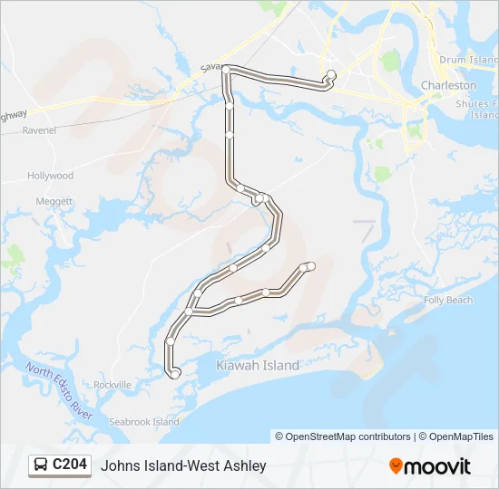C204 Bus Line Map