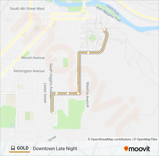 GOLD Bus Line Map