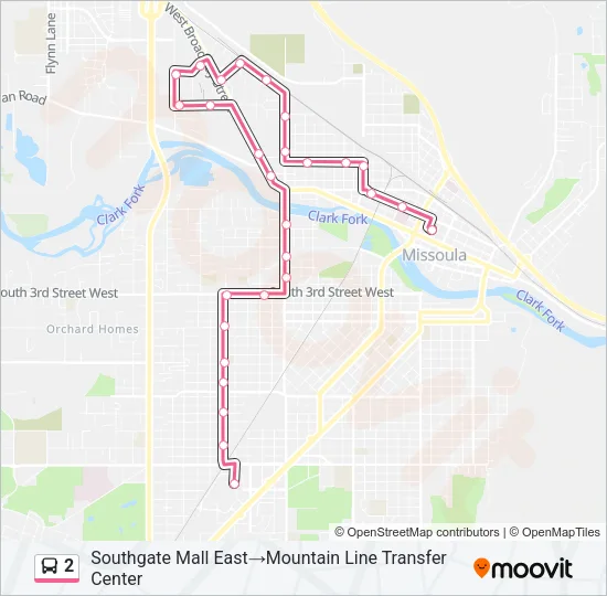 2 Bus Line Map