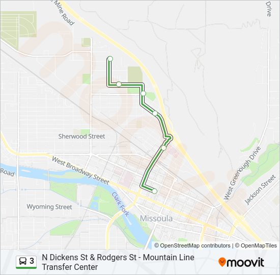 3 bus Line Map